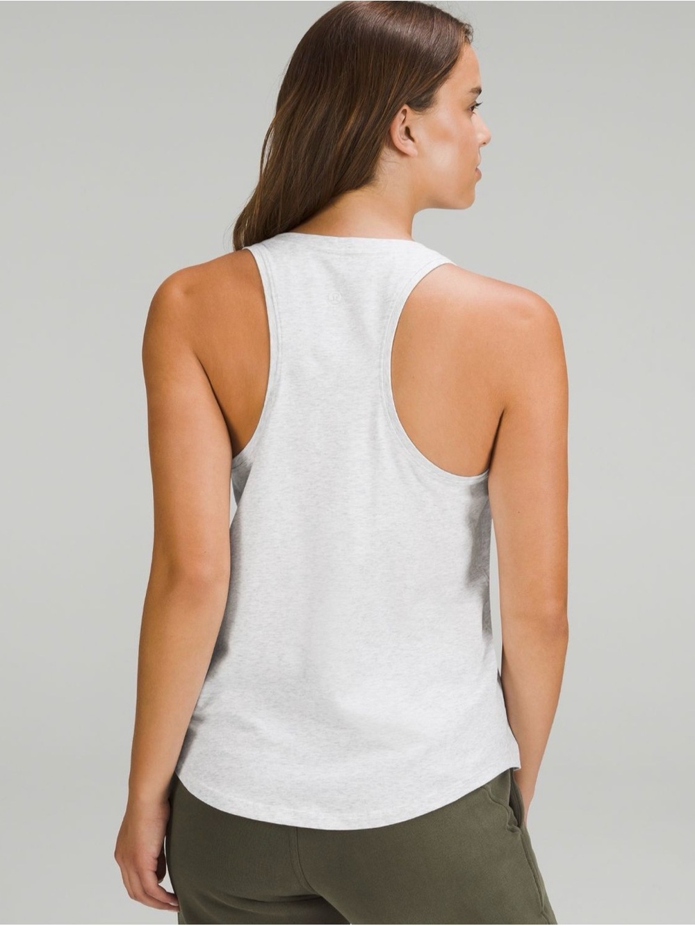 Lululemon Athletica Heathered Core Ultra Light Gray Love Tank - Size 6 - Picture 3 of 3